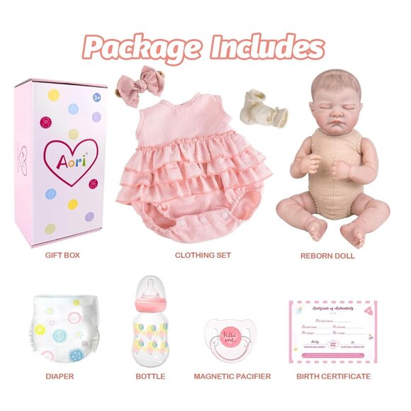 20" Body Reborn Baby Doll Realistic Floppy Newborn Girl Lifelike Poseable - Picture 6 of 6